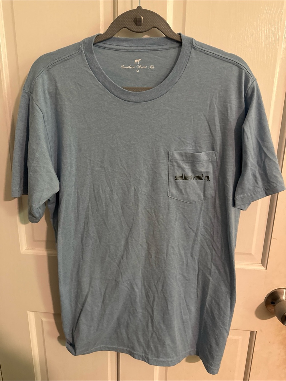 Southern point Men’s Pocket Tee - Light Blue